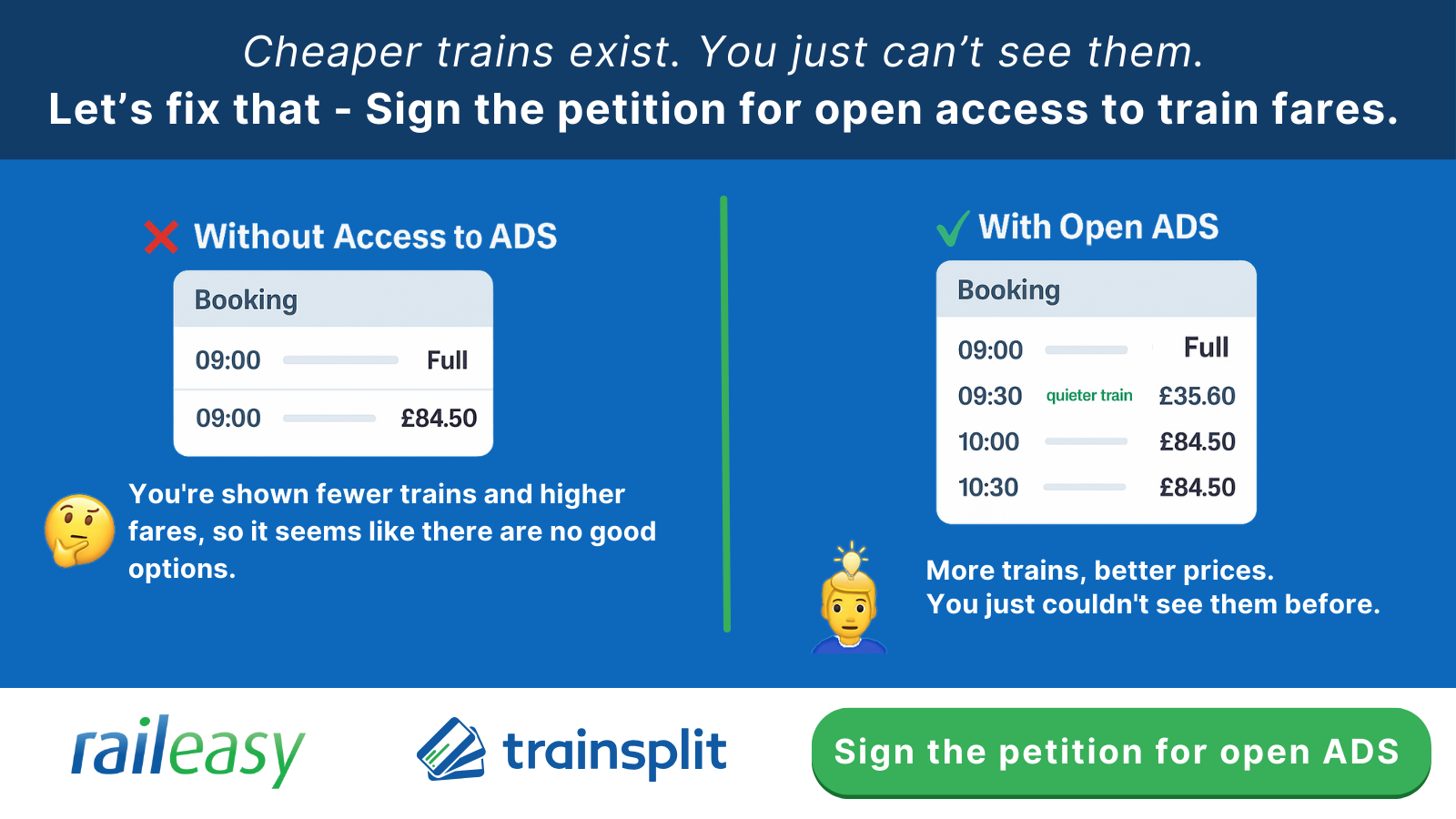 Book your split tickets on Trainsplit